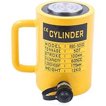 50T Hydraulic Cylinder Long Jack 4inch Stroke Porta Power Ram Jack Lifting Cylinder Retract Automatically for Shipbuilding Bridge Construction