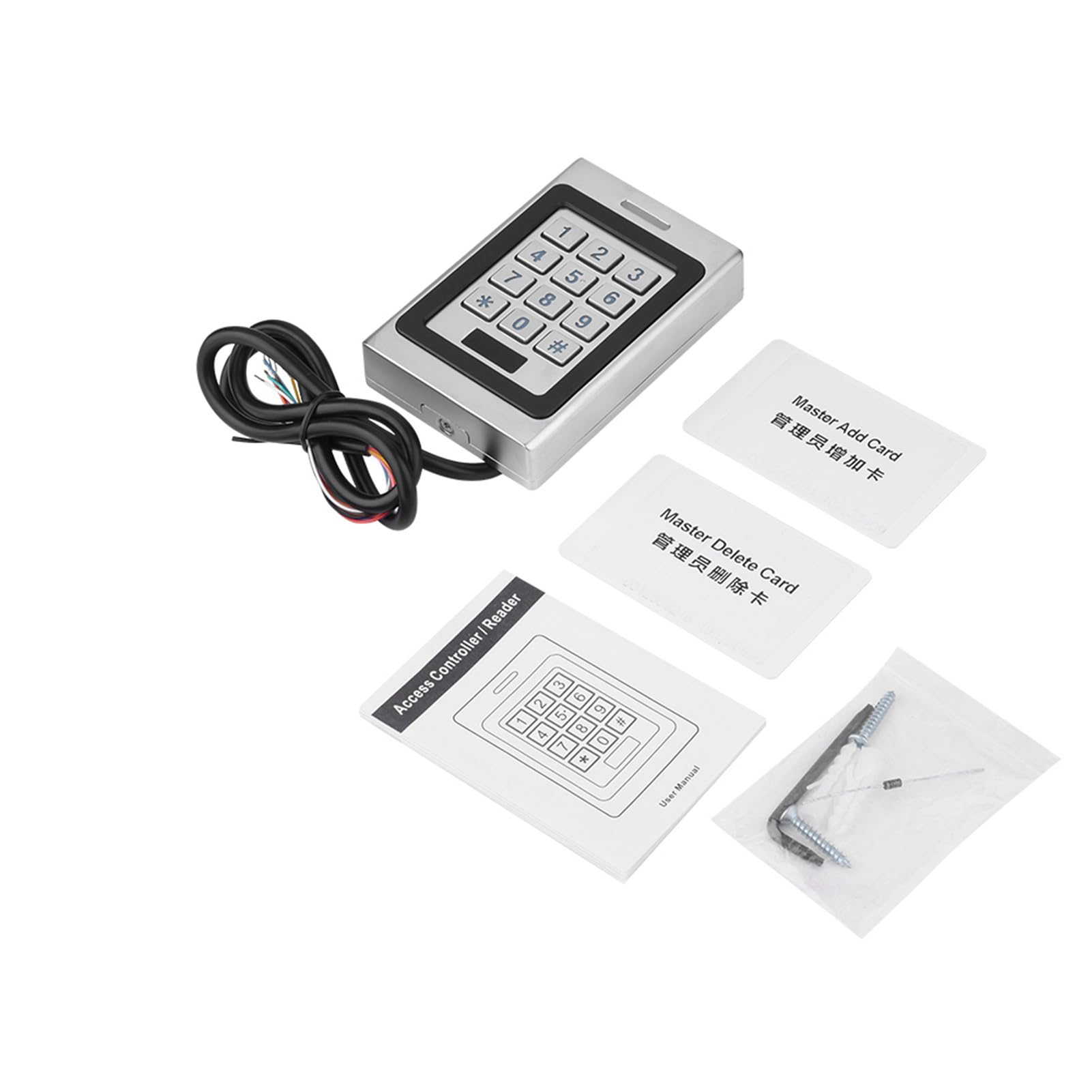 DOM Tapkey Guard Wideline deurbeslag PC72 met NFC/BLE - wit - tweezijdige toegangscontrole - B.V