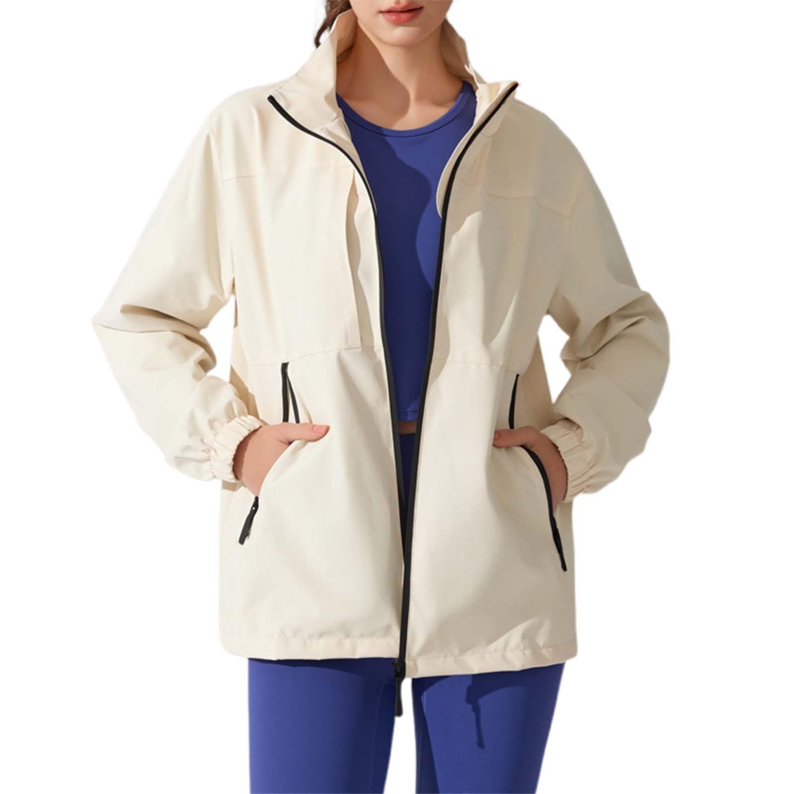 Genérico Chaquetas Mujer-Chaqueta Suave De Primavera Para Hombre Cortavientos Informal Para Exteriores Senderismo Escalada