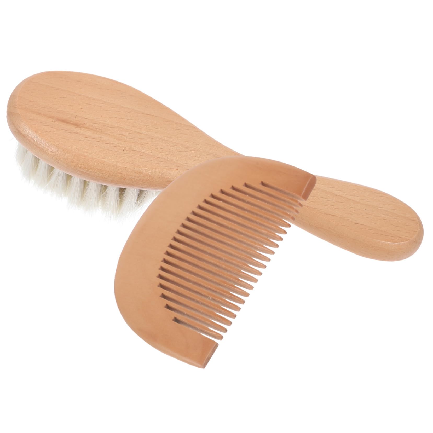 Didiseaon Juego De 6 Peines De Madera Para Bebé Cepillo Desenredante Para El Cabello De Recién Nacido Cepillo De Baño Cómodo Para Bebé