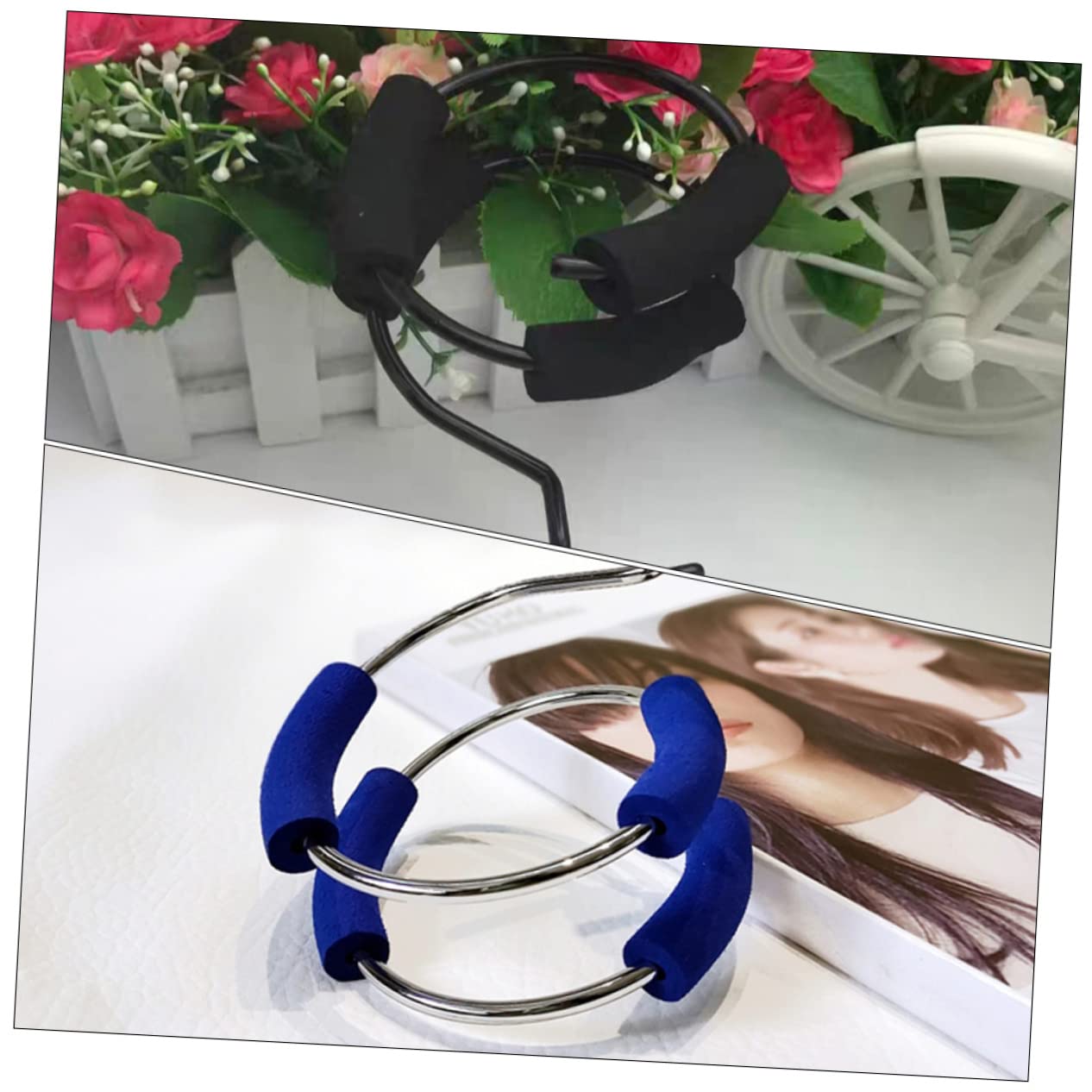 BESTYASH 3 Sätze Haartrocknerhalter Lockenwickler Fönständer Fönhalter Für Bad Friseurregal Föhn Unterstützung Haartrockner-organizer Hängeregal Rostfreier Stahl 2 Stück * 3