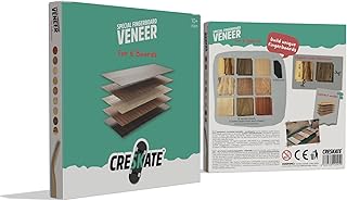 CRESKATE Exotic Fingerboard Veneer Pack – 18 Sheets (125 × 125 mm) for 6+ Decks | Premium Real Wood | Made in Germany | Smooth Grip Tape Included | DIY Fingerboard Deck Building Kit