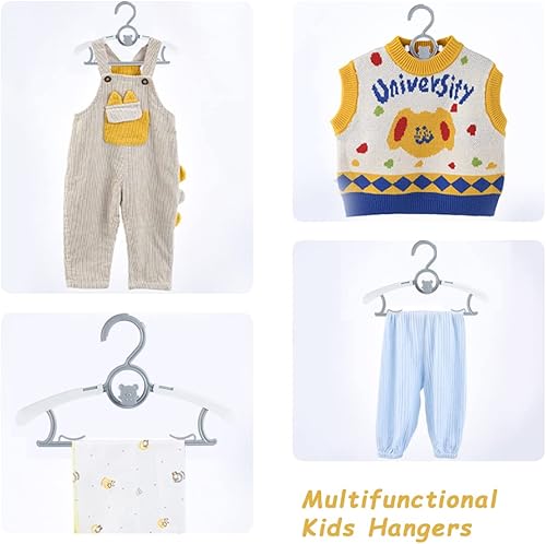 Miniatura 2 de Perchas de plástico para bebés para armario, perchas para niños, perchas para ahorrar espacio, antideslizantes, extensibles, para guardería, niños