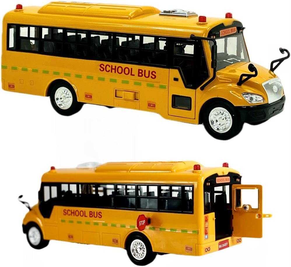 EUPHORIA School Bus with Lights and Cool Openable Doors Pull Back Toy School Bus with Sounds and Songs for Kids | Yellow (B0DC49F35T) Amazon Price History, Amazon Price Tracker