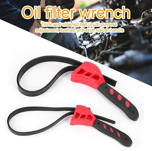 Miniatura 4 de KIMISS 2 llaves de filtro de aceite, tipo correa antideslizante, llave de filtro de aceite, llave de extracción de apriete, llave de extracción de