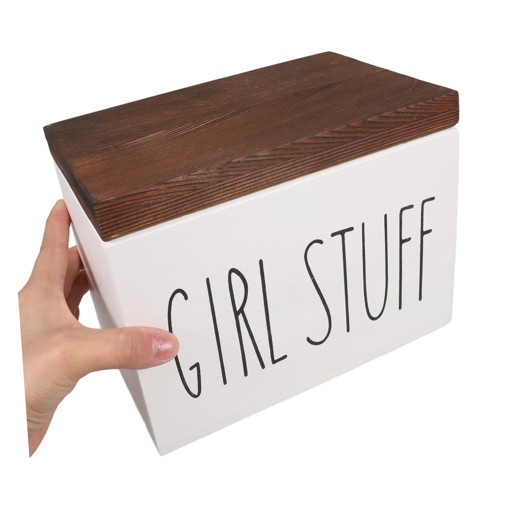 Scatola Legno Con Coperchio Per Assorbenti Contenitore Elegante e Funzionale Per Prodotti Femminili Per Decorare Bagno e Mantenere Ordine