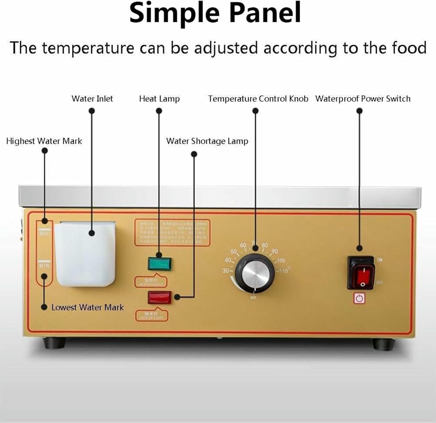Electric Machine To Make Steamed Buns, Stainless Steel Of Four Holes, Temperature Of 30 To 110 ℃, Dry Boiling Alarm