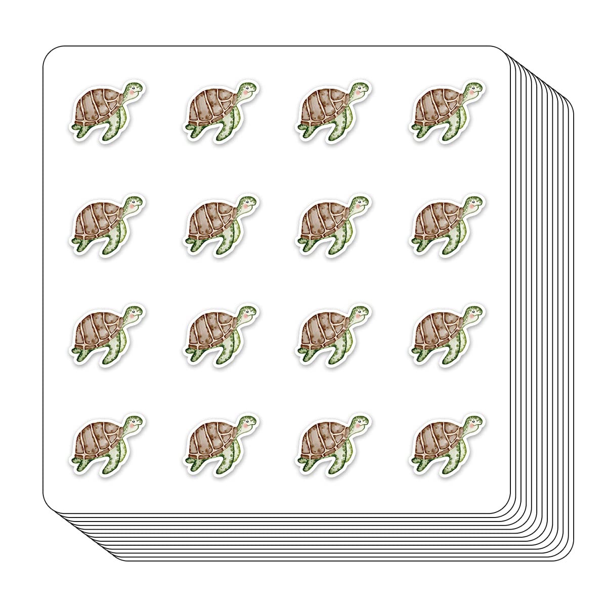 Turtle Planner Stickers, 0.5in Sea Animal Scrapbooking Kids DIY Calendar Crafting 208-Pack