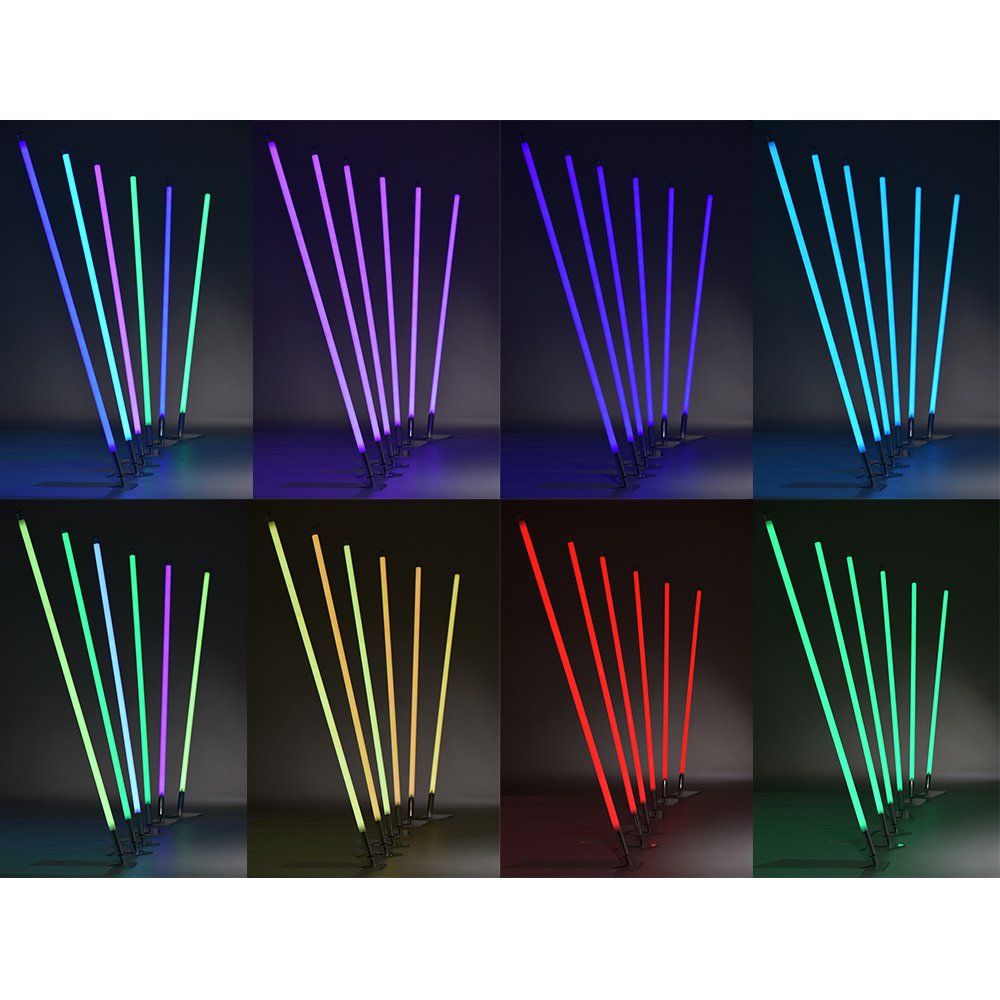 MYNE LED Leiste RGB Leuchtstab mit Fernbedienung - Farbwechsel, Dimmbar, Niedriger Energieverbrauch, Hohe Lebensdauer - LED Leuchte 130 cm - Deckenleuchte oder Standleuchte - LED Licht Röhre