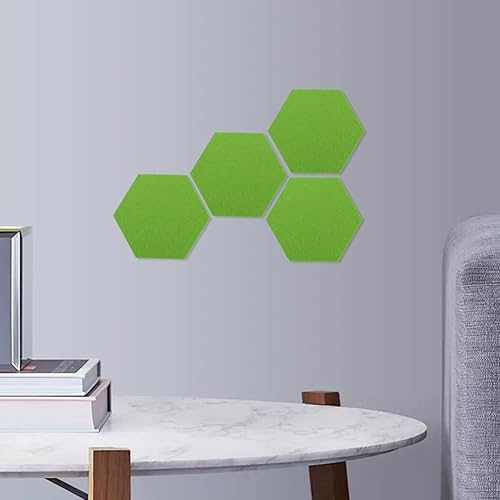 Miniatura 9 de MAGICLULU Paquete de 12 azulejos de pared de fieltro hexagonales, paneles acústicos para el hogar, oficina, aula