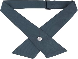 sourcing map Verstellbare Herren-Schuluniform, einfarbig, Knopfausschnitt, überkreuzte Fliege