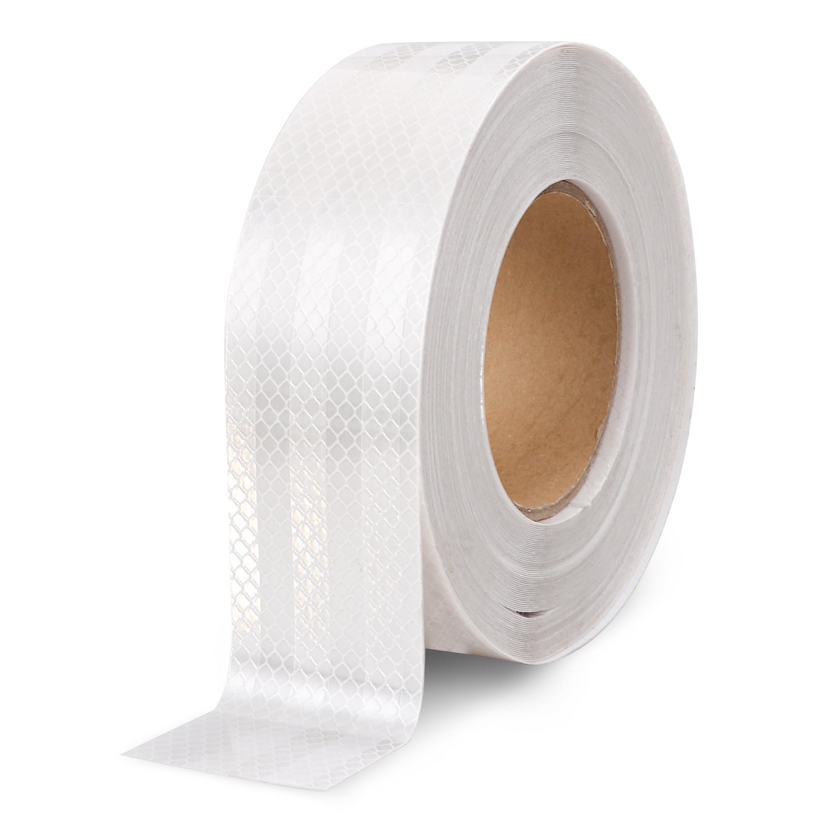 AKOLAFE Cinta reflectante autoadhesiva blanca, 25 m x 5 cm, cinta reflectante de PVC, impermeable, cinta reflectante duradera para bicicleta, coche, camión