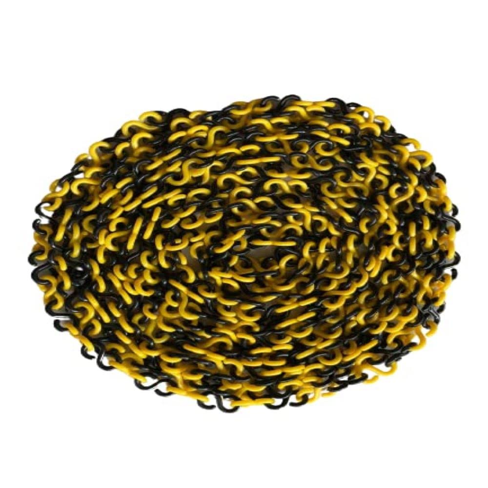 Buy K T I® 5 Mtr 7 MM Thick Plastic Safety Barrier Chain Yellow & Black ...