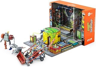 HEXBUG JUNKBOTS Small Factory Habitat Power Sub Station, Surprise Toy Playset, Build and LOL with Boys and Girls, Toys for Kids, 200+ Pieces of Action Construction Figures, for Ages 5 and Up