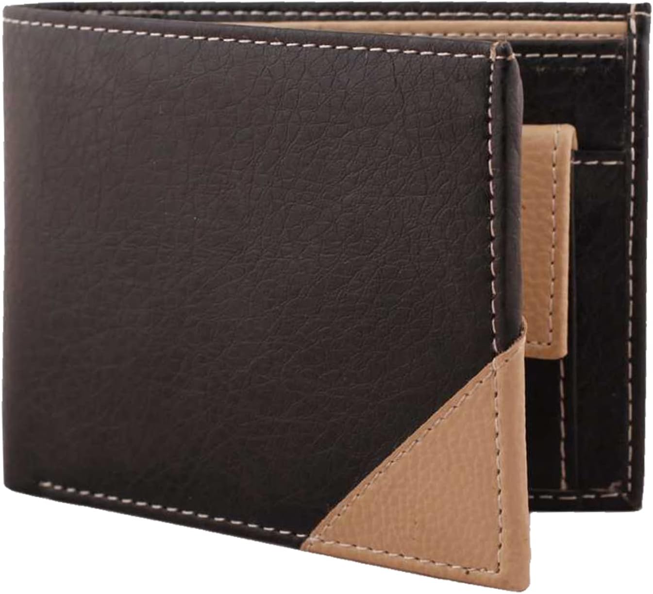 mtuggar RFID Protected Wallet Men's Black & Beige (1501-BB)
