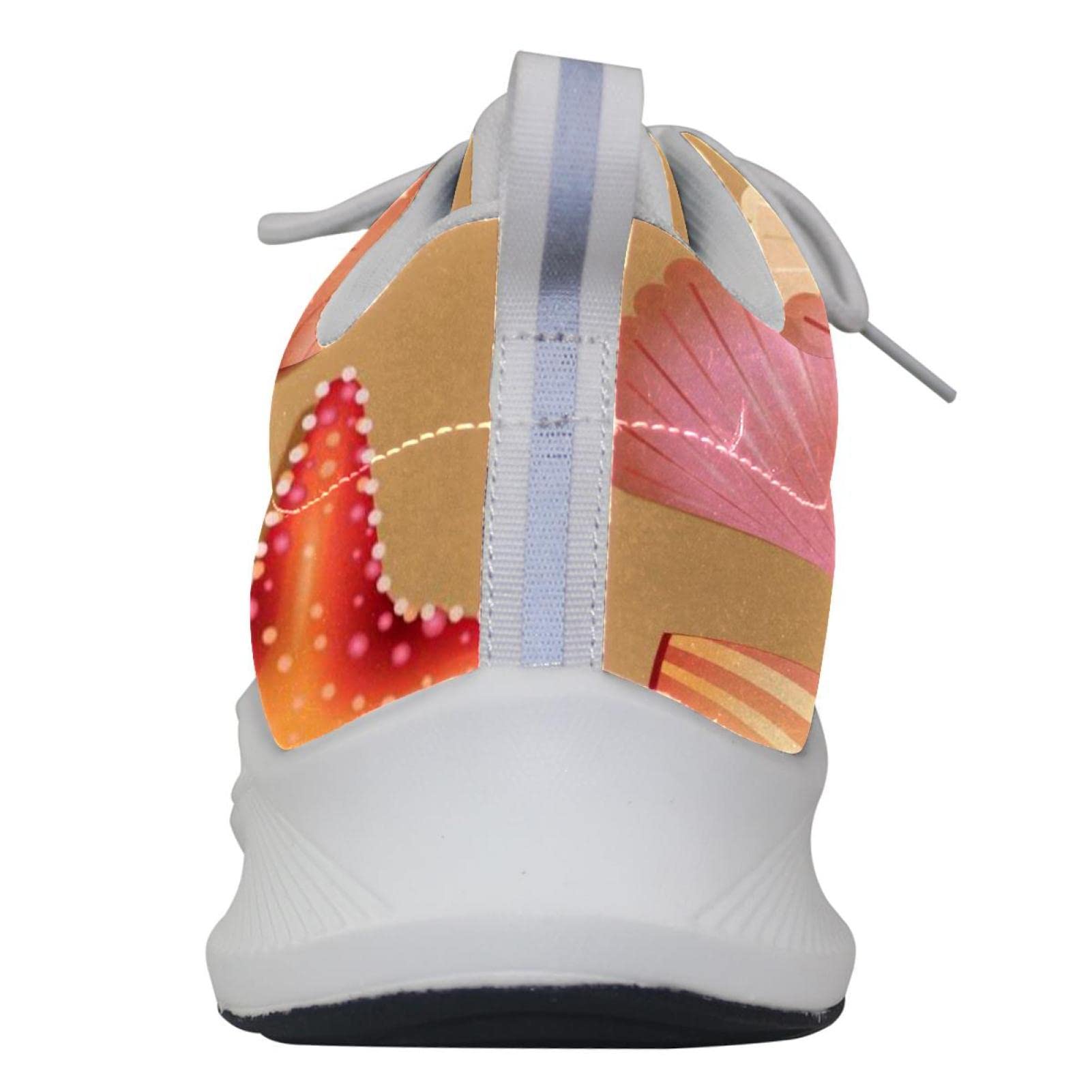 Scarpe da ginnastica uomo personalizzate Scarpe da passeggio leggere Running Athletic Casual Sneakers Conchiglia Conchiglie Mare Stelle marine, multicolore, 36 1/3 EU