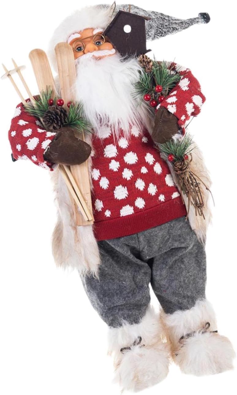 Christmas Decoration Gift Ornament Santa Figurine for Festival Desk Cabinet
