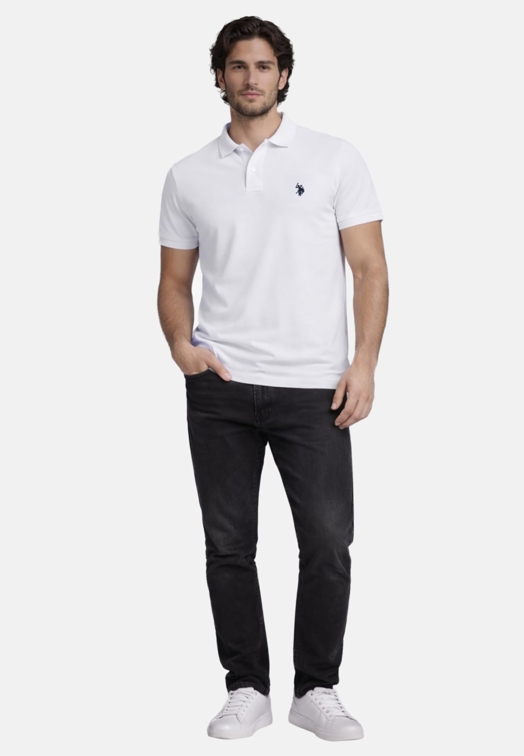 U.S. POLO ASSN. Herren Poloshirt (S-XXL) - 100% Baumwolle, Kurzarm, Basic - P029