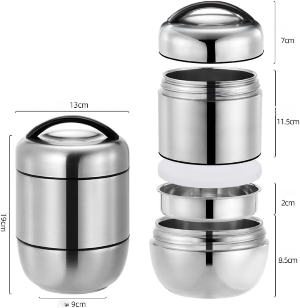弁当箱 保温弁当箱 ランチジャー 大容量 304ステンレス 抗菌 密閉 漏れ防止 通勤 通学 運動会 男女兼用 多層仕切り 携帯便利
