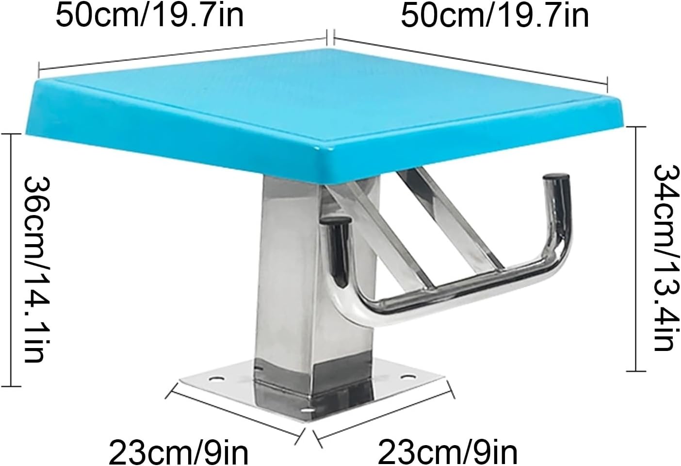 Standard Pool Diving Platform, Tilt Diving Board with Stainless Steel Base Anti Slip Surface for Private Pools, Sports Venues, Swimming Training