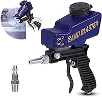 Frdhee Gravity Feed Sand Blaster Gun, 90 PSI Handheld Abrasive Blaster for Rust Paint Removal on Metal Wood