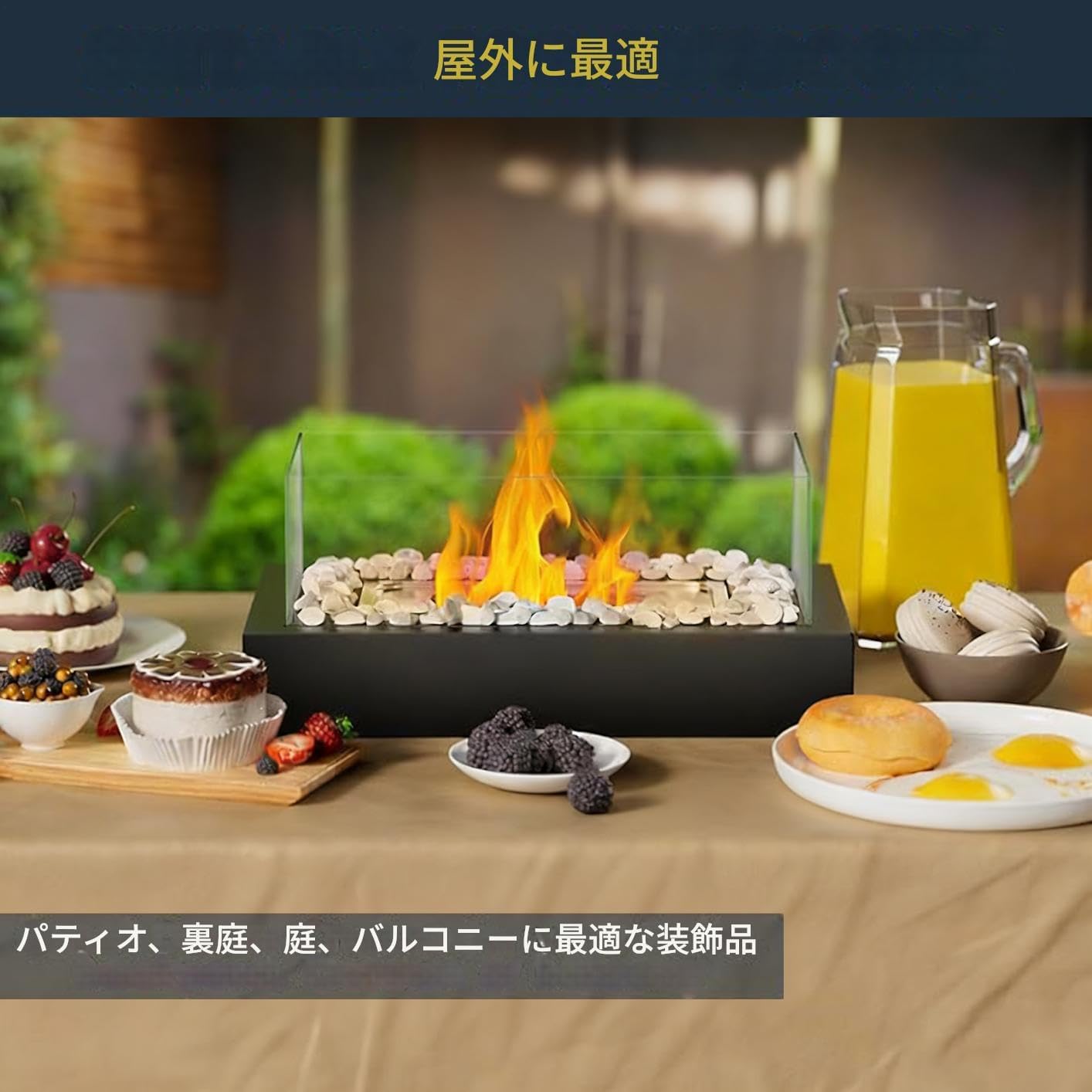 卓上暖炉, ポータブル アジャスタブル デコラティブ ファイヤーボウル, 卓上 ファイヤーピット パーソナル ファイアプレース, 庭