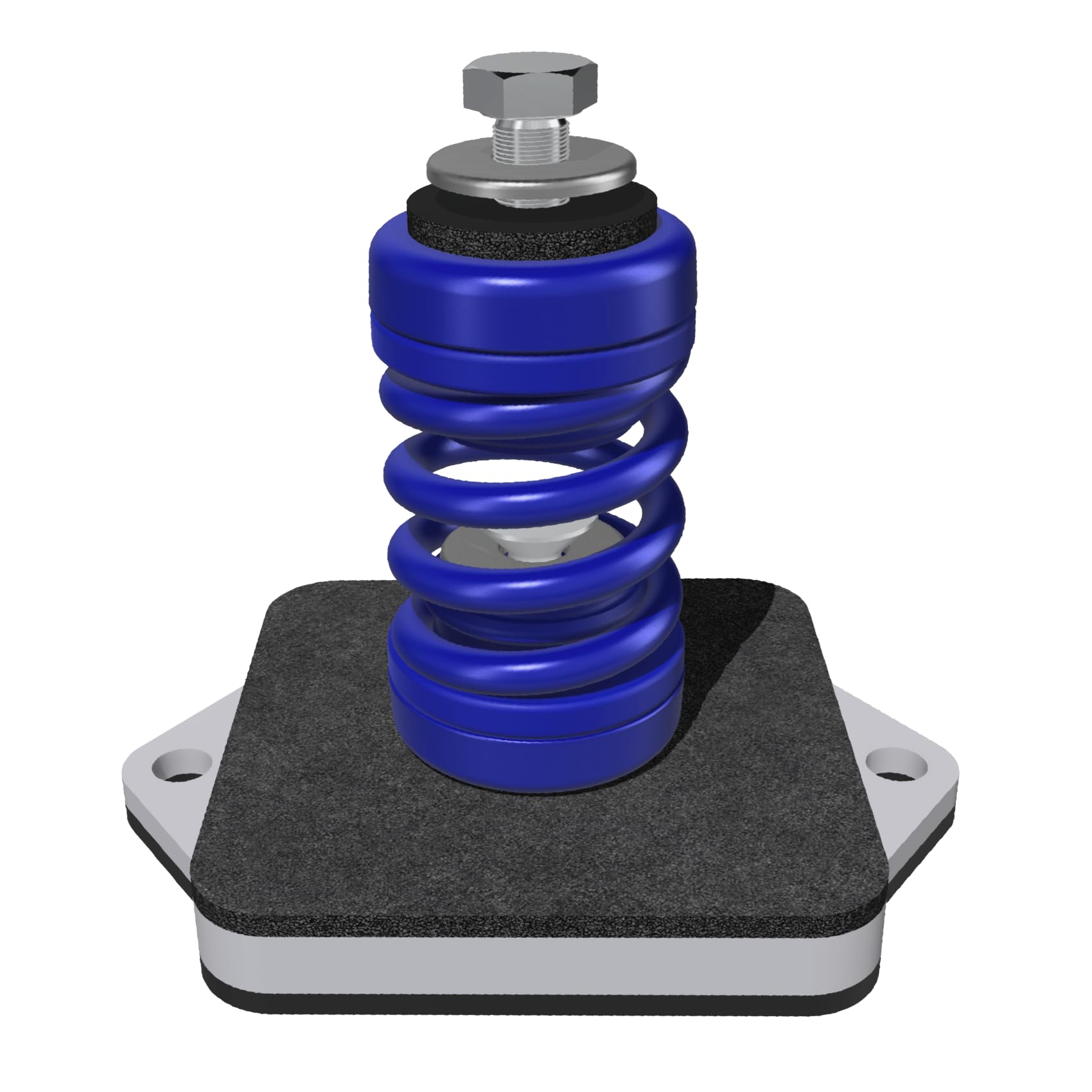 Senor Antivibrantes con Muelle para Unidades Exteriores de Sistemas de Climatización, Soportes Antivibratorios para Motores de Aire Acondicionado, Megol, Juego de 4, Capacidad Máx 300 Kg (Azul)