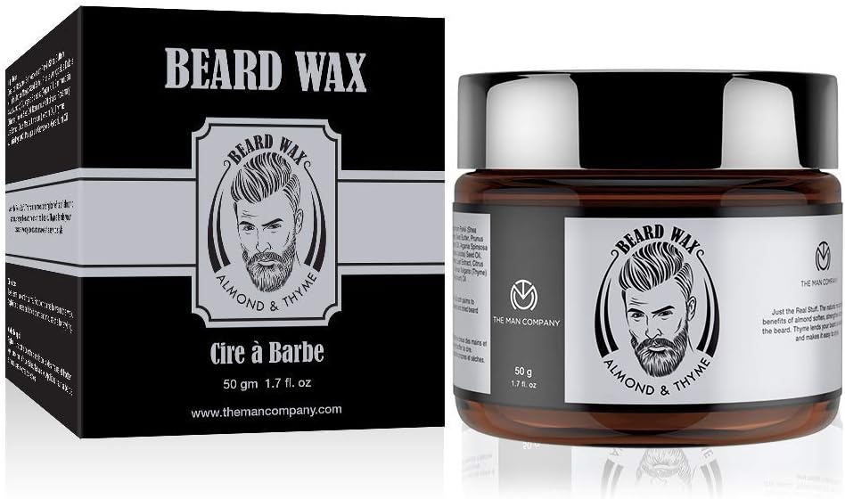 The Man CompanyBeard Wax/Softener Beard Styling For Men with Almond & Thyme Oil For Growing Beard Faster | Softer & Smoother Beard - 50gm