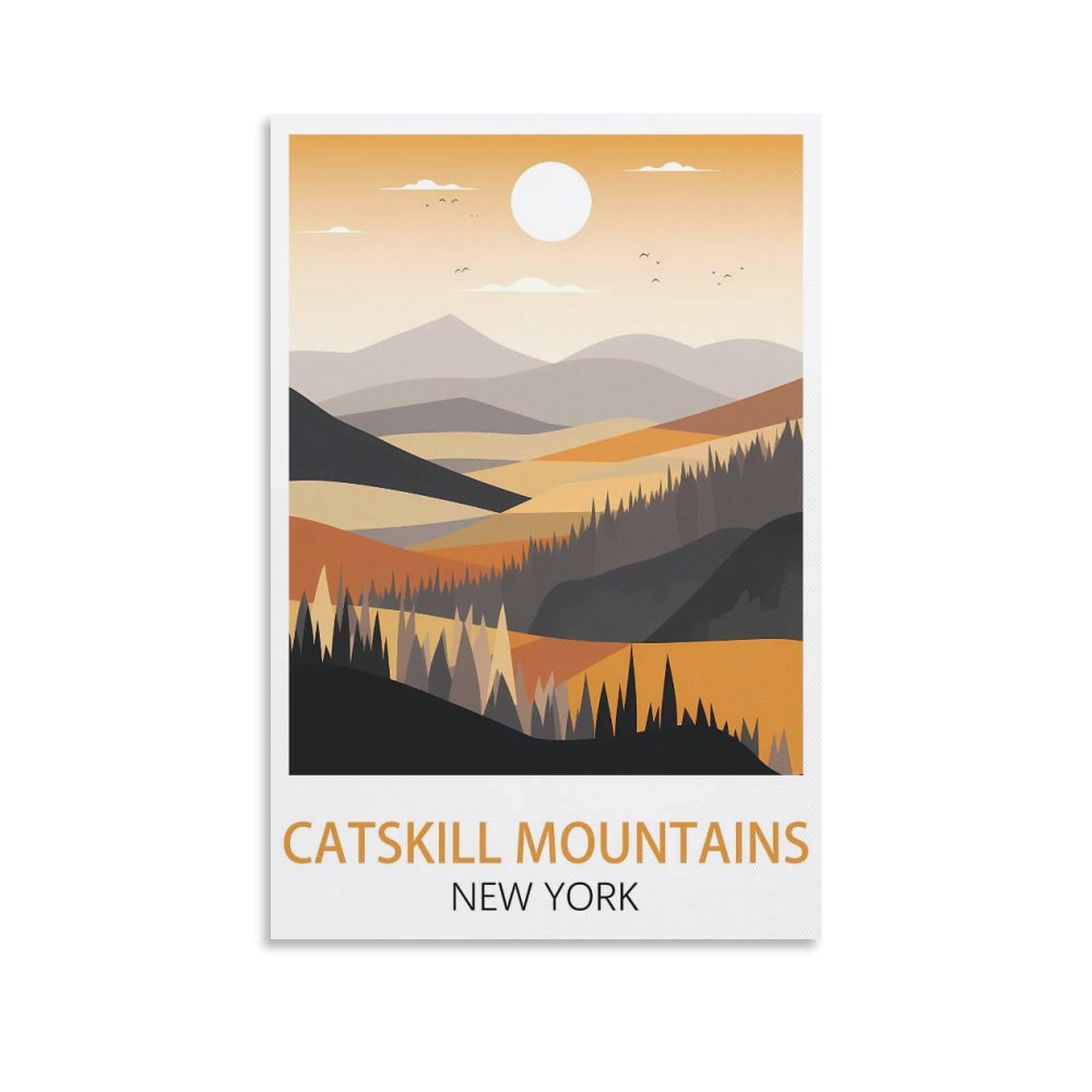 EZMLFA 5D Diamond Art Kits Adults,Catskill Mountains New York,DIY Cross Stitch Crystal Rhinestone Embroidery Pictures Craft for Home Wall Deco 30x40cm
