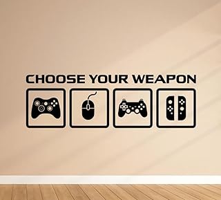 Choose Your Weapon Wall Decal Vinyl Sticker Video Gamer Wall Art Gaming ...