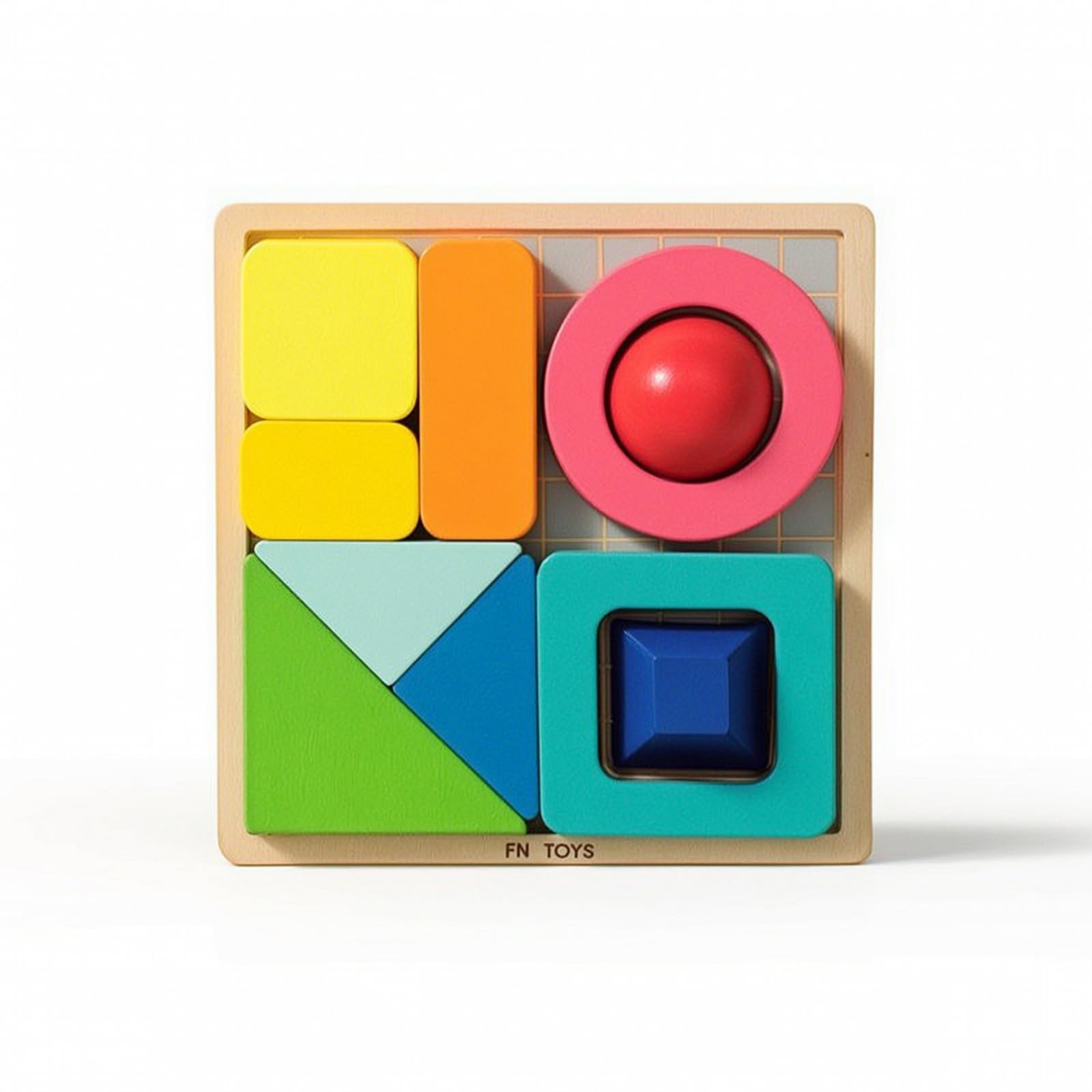 harayaa Holzformen Puzzle für die Frühe mit Flachen Und Erhabenen Teilen zur Schulung der Visuellen Wahrnehmung Und der Greiffähigkeit für Den Einsatz in der
