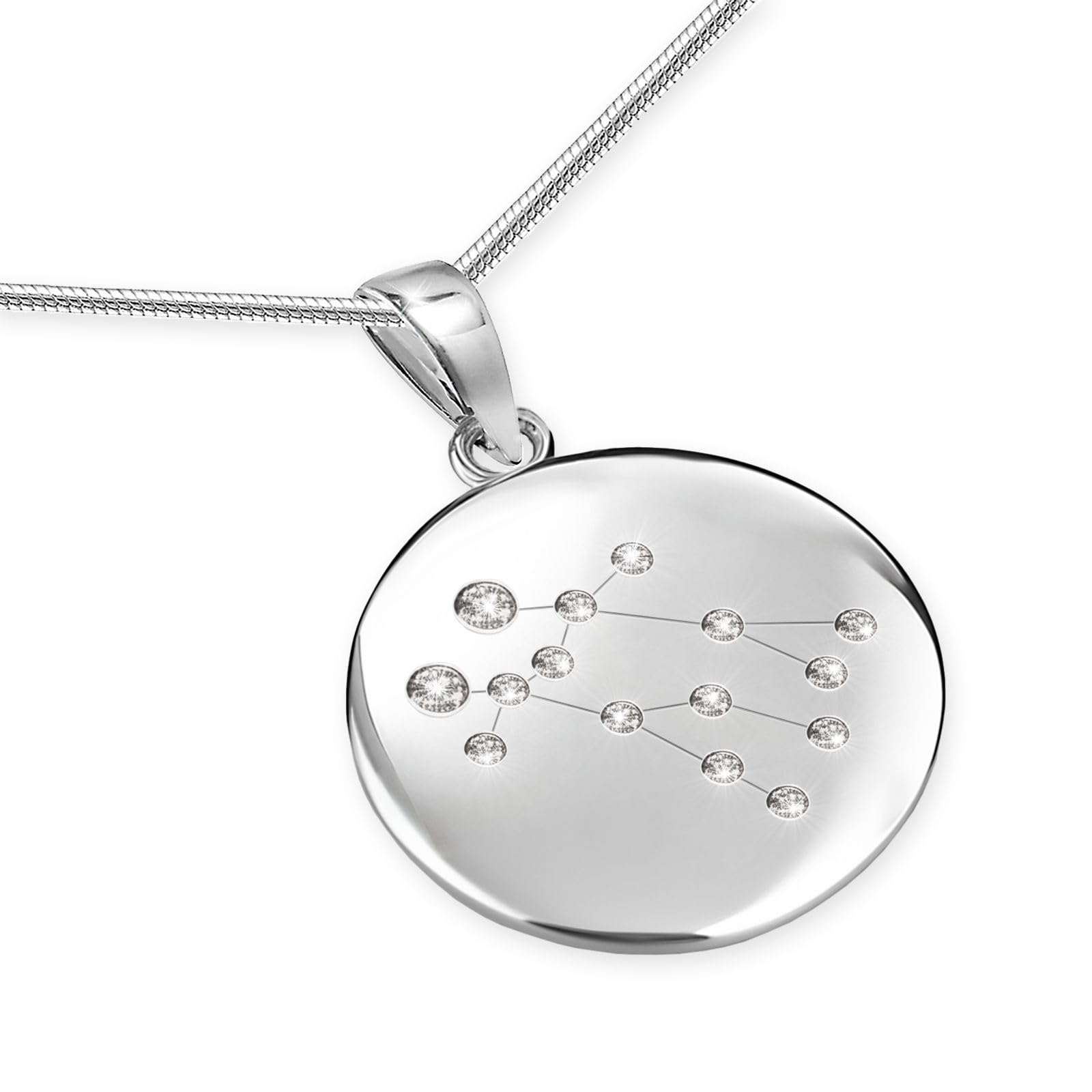 LILLY MARIE Collana con segno zodiacale in argento 925 personalizzato con ciondolo da donna, regalo per donne, Natale, compleanno, San Valentino