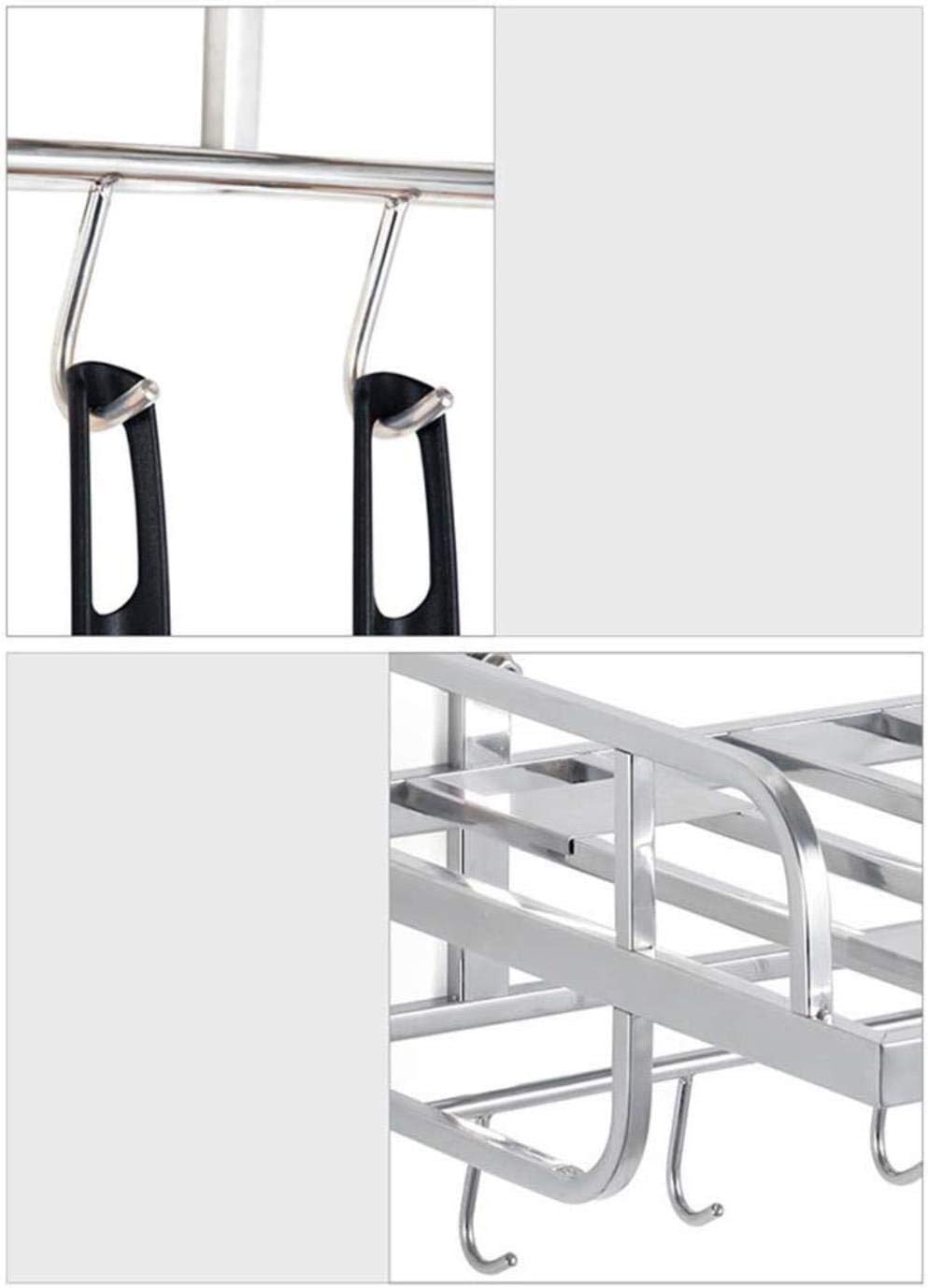 Kitchen Rack Wall-mounted Single-layer Storage Rack, Chrome-plated Stand