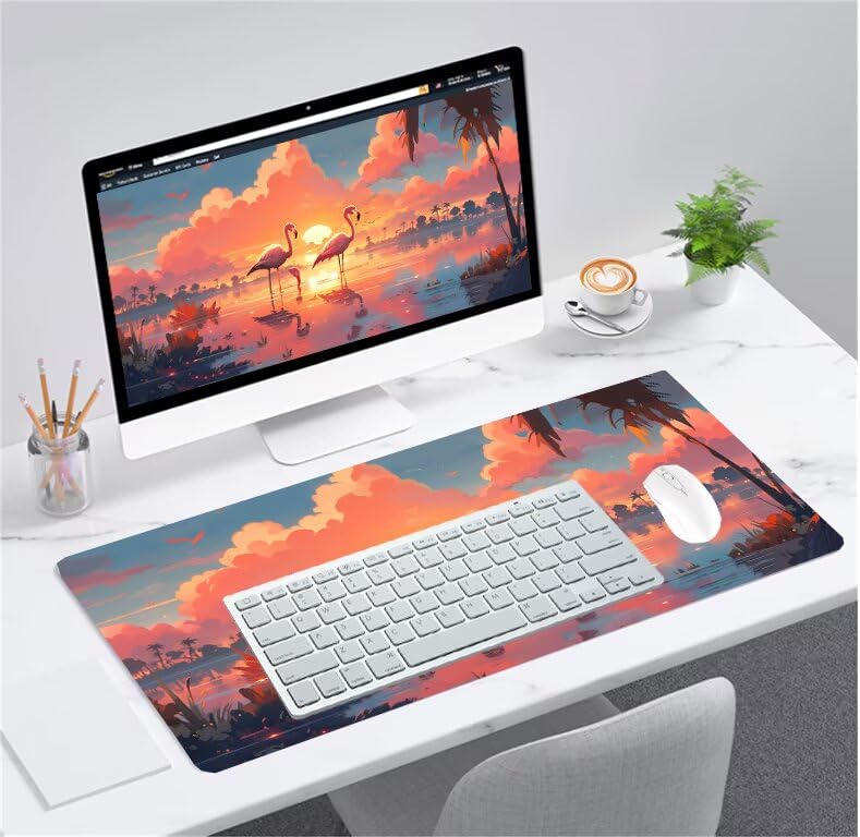 Tapis de Souris Gamer Imperméable Lavable Grand Format PC Rose G1-235