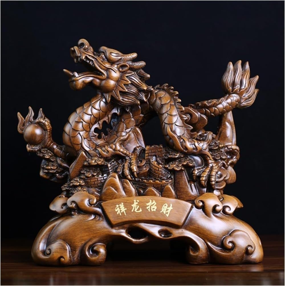 Amazon.co.jp: 龍の置物 中国の風水ドラゴン像 風水のドラゴン中国