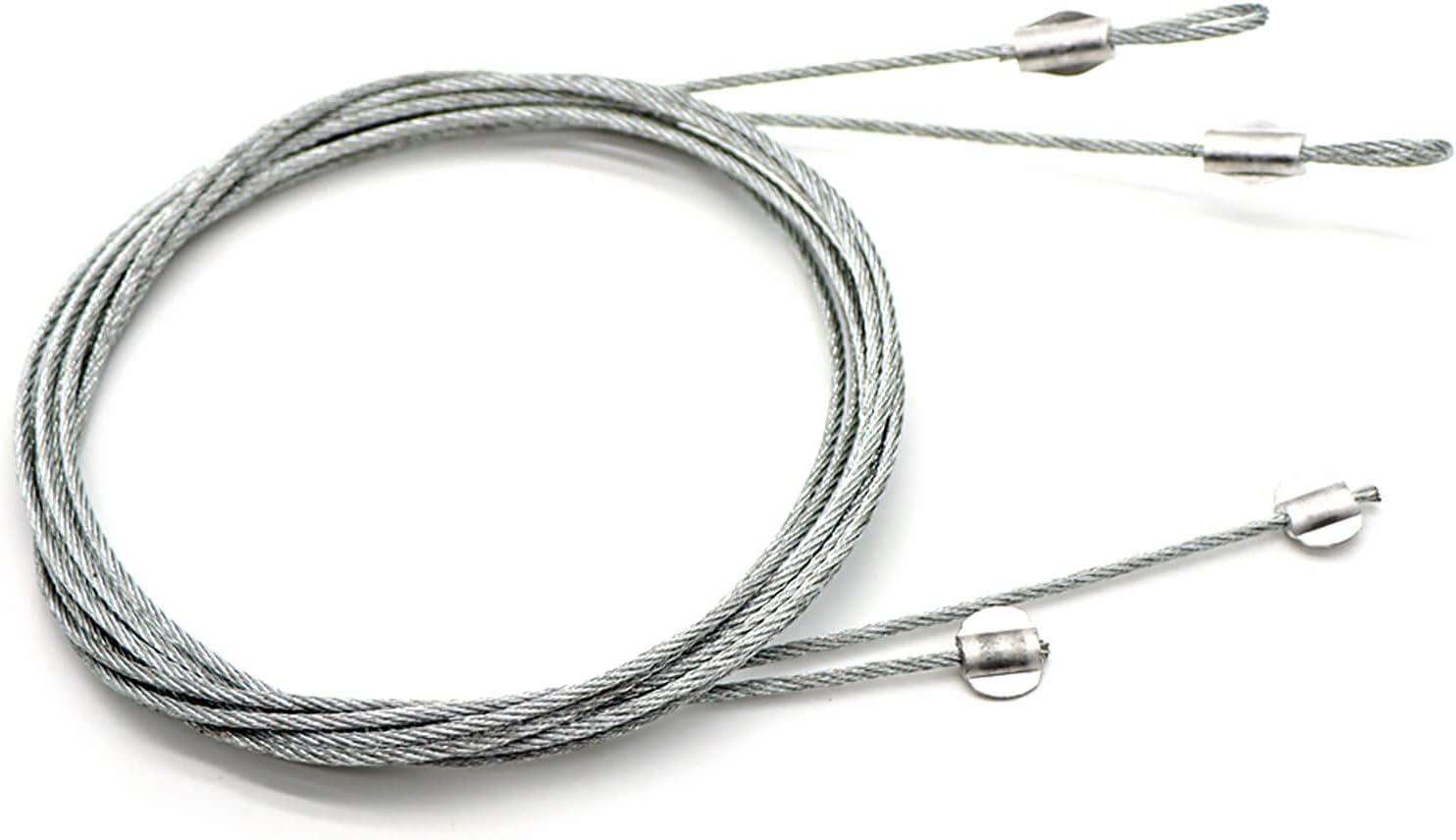 Heavy Duty 8' Garage Door Cable Replacement for Torsion Springs, Galvanized Carton Steel,1 Pair