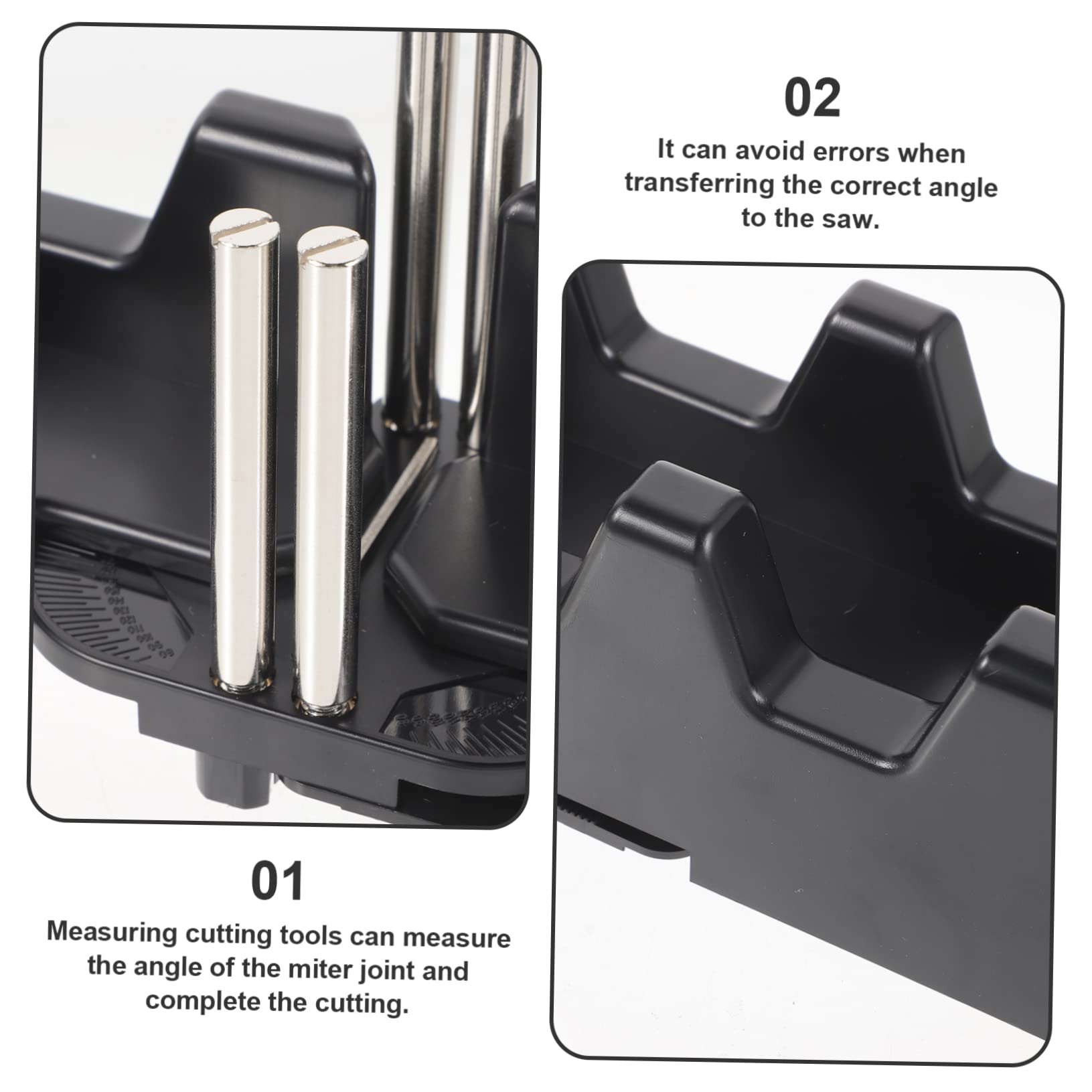 SHINEOFI Herramienta De Medición De Bisel Transportador De Corte De Ángulo Herramienta De Búsqueda De Ángulo Buscador De Ángulo Abdominales De Plastico Black