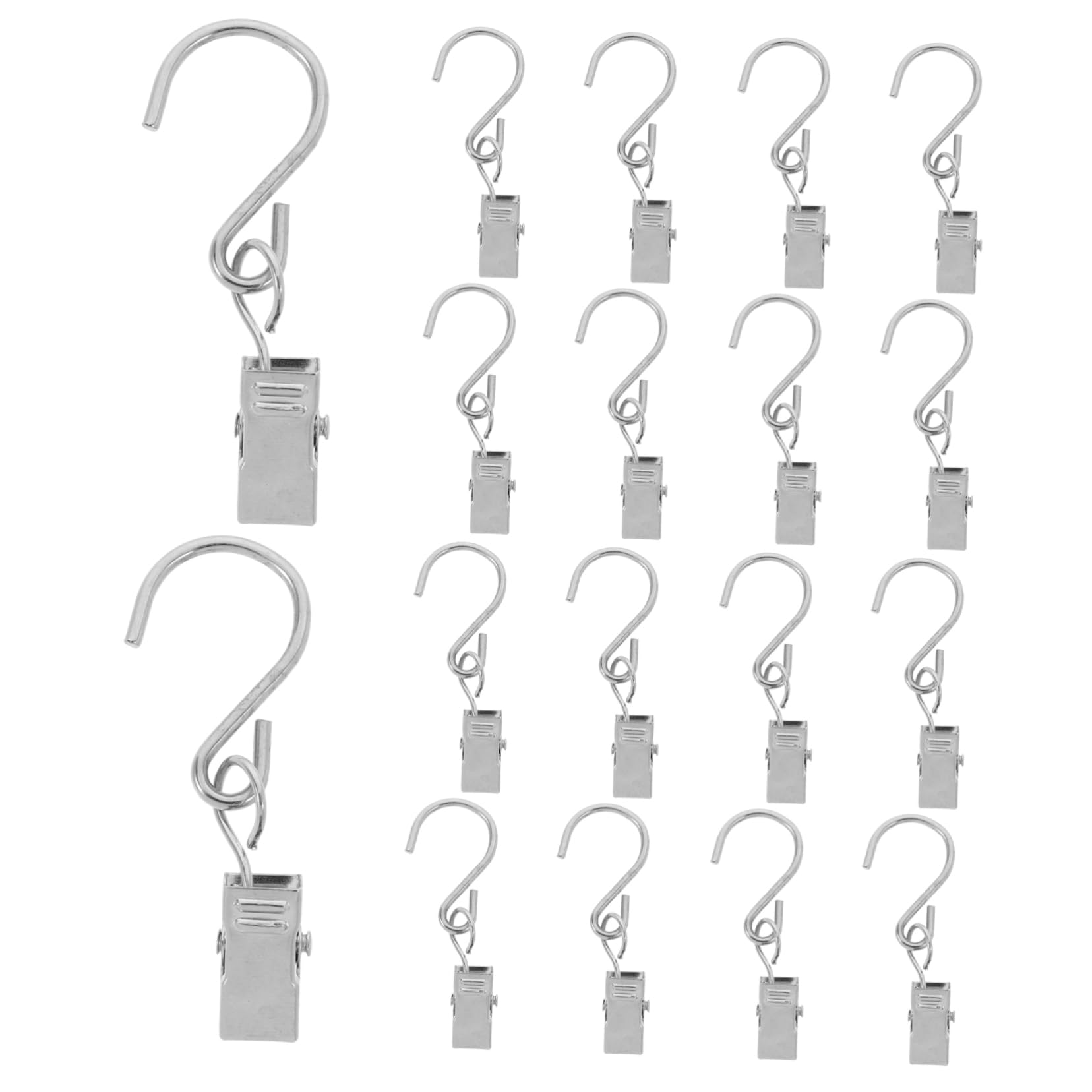 Mipcase 20pcs Durable Stainless Steel Light Clips Hooks for Hanging Outdoor String Lights Curtains and Decorations Weather Resistant Easy Setup for and Party Use