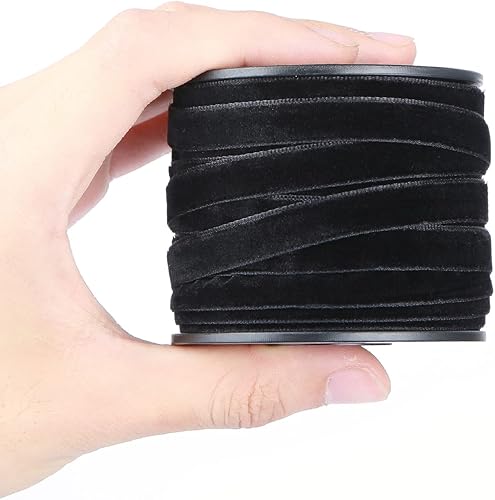 Miniatura 4 de HedongHexi Cinta de terciopelo de 18 yardas de ancho de 38 pulgadas de ancho, rollo de cinta de terciopelo de una sola cara con carrete para