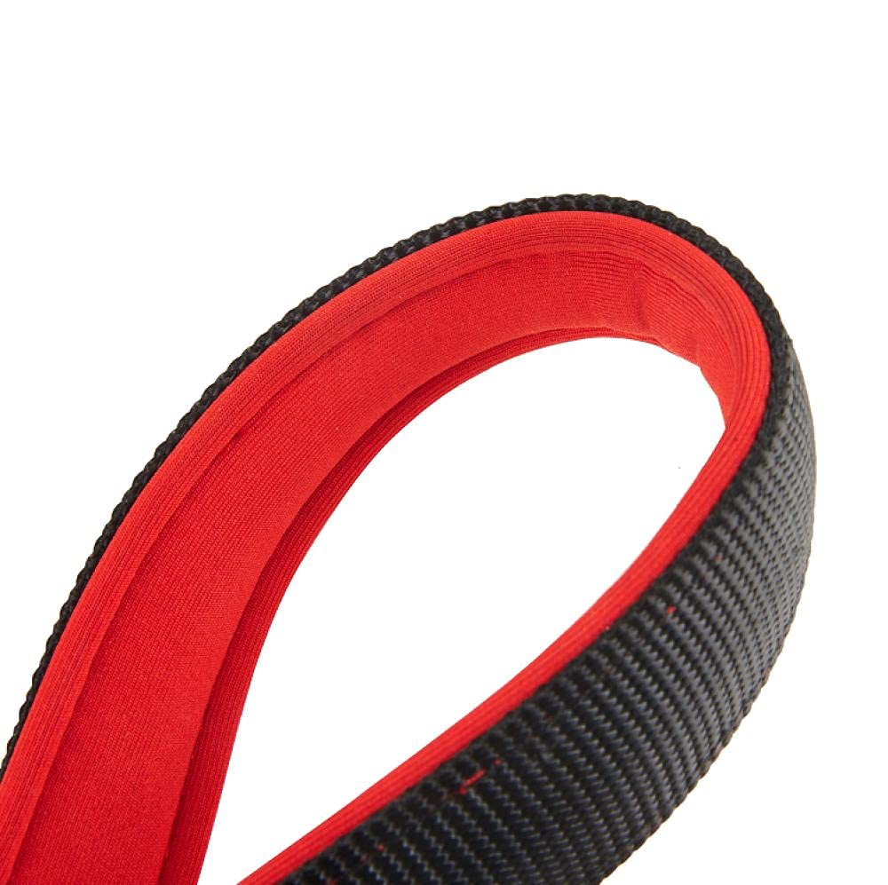 Correa Corta para Perros, Resistente, roja, con asa Acolchada y cómoda, para Perros medianos y Grandes, Reflectante, Talla M, Correa de tracción para Perros (M)