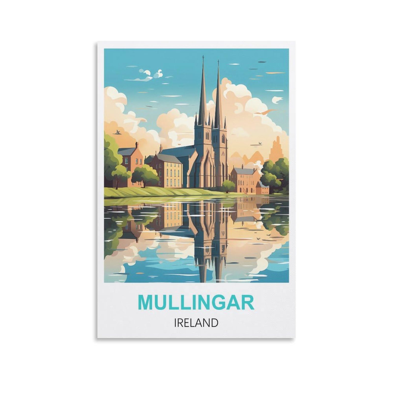 EZMLFA 5D Diamond Art Kits Adults,Mullingar Ireland,Round Dots Diamond DIY Kits Pictures for Wall Decor Home Office Decoration 50x60cm