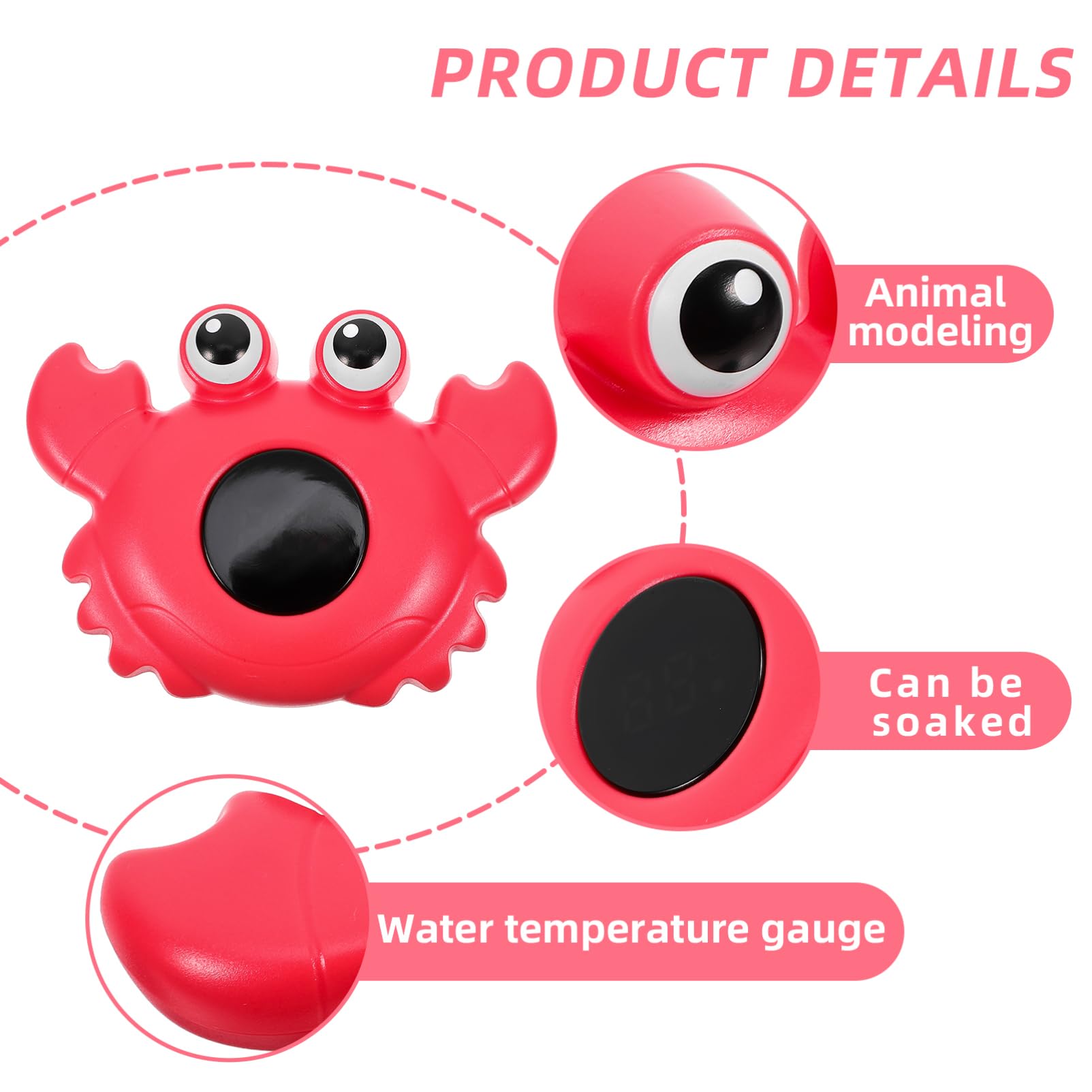 Toyvian 4stücke Digitales Cartoon-wassertemperatur-thermometer Für Pools Und Bäder Tiermotiv Einfach Abzulesen Für Neugeborene Und Kleinkinder Sicher Und Robust Als