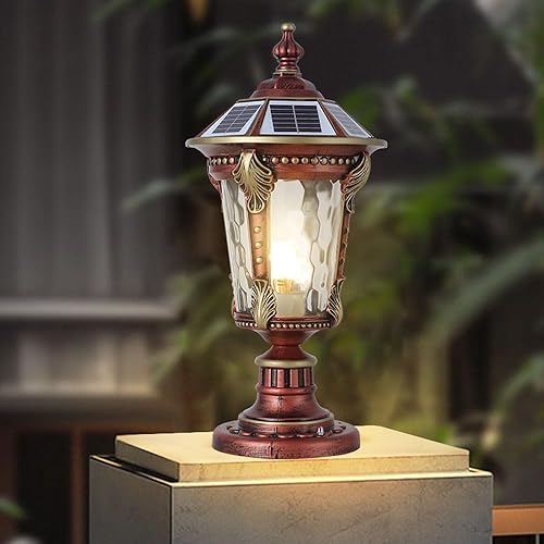 Miniatura 10 de SLAWA Luces de poste para exteriores, tapas de columna, lámparas modernas para exteriores, lámpara exterior moderna, lámpara de poste de aluminio