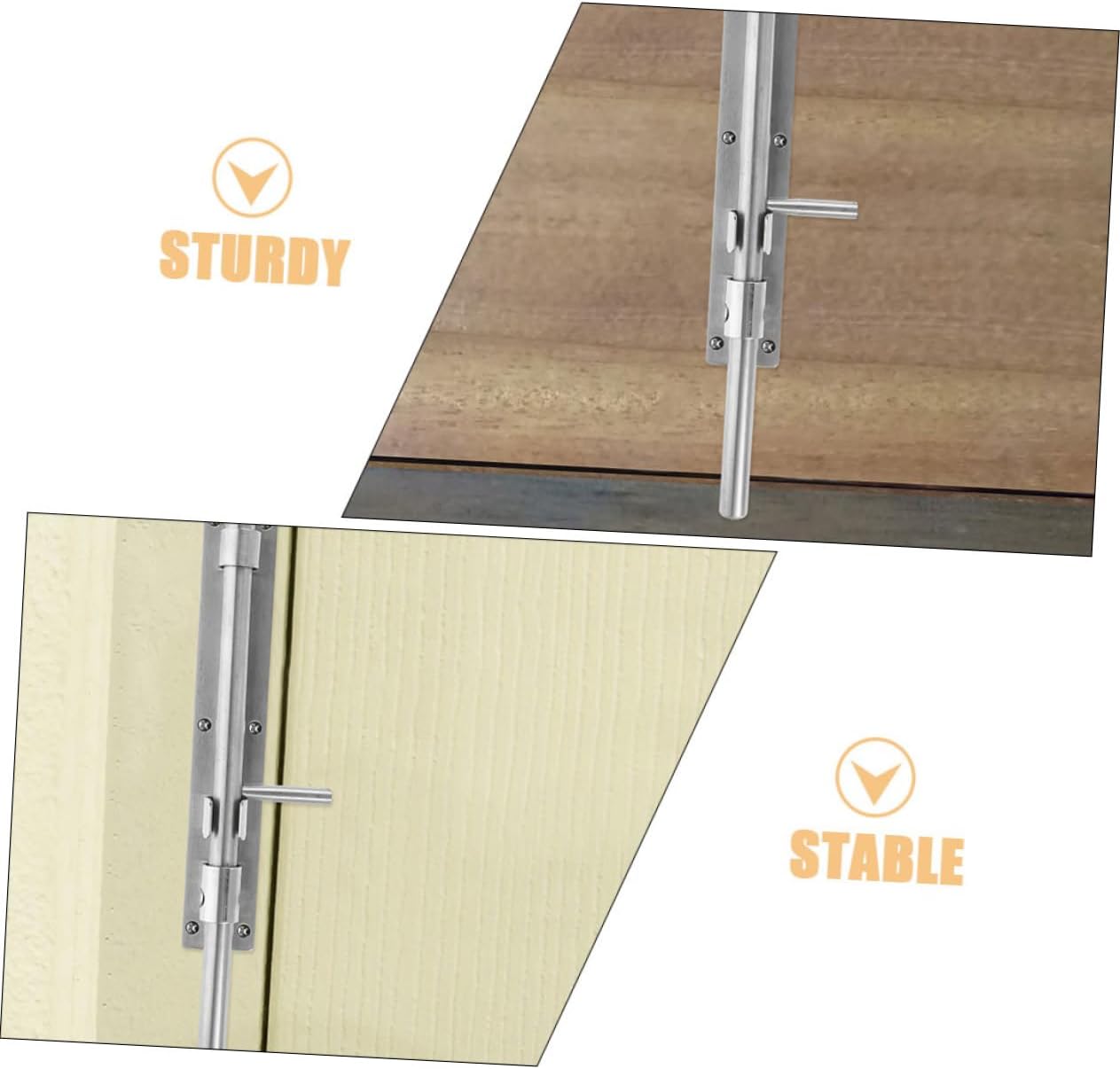 Gadpiparty 10pcs Heavy Duty Gate Latch Stainless Steel Door Lock Gate Ground Latch Cane Bolts