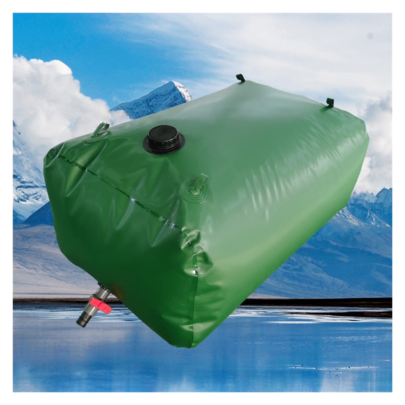 Large Capacity Collapsible Water Storage Tank - 100 to 1000 Gallon Portable PVC Water Bladder(240L/63 gallon/1x0.7x0.35m)