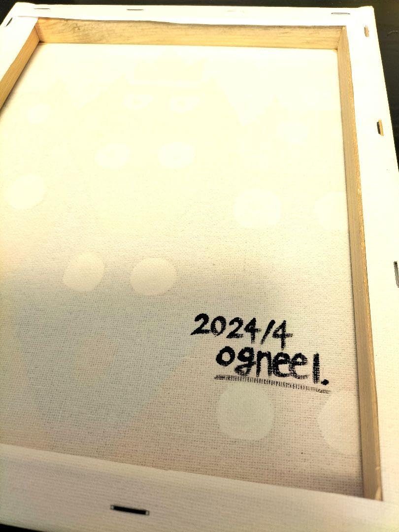 原画　アクリル画　猫のアート【ポップにゃん】 猫の絵 アクリル画no.68 ハチワレ猫 ポップアート 原画 - メルカリ