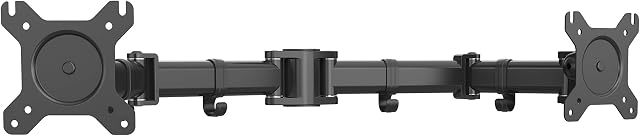 Duronic Dual Spare Arm Set DM25P2 | Two DM25 Arms with VESA Heads | Dual Joint Screen Arms | Compatible with All Duronic Monitor Desk Mounts & Poles | BLACK | Steel | Part of the DM25 Range