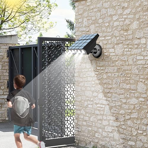Applique murale solaire à 3 modes Teksome étanche avec détecteur de mouvement extérieur