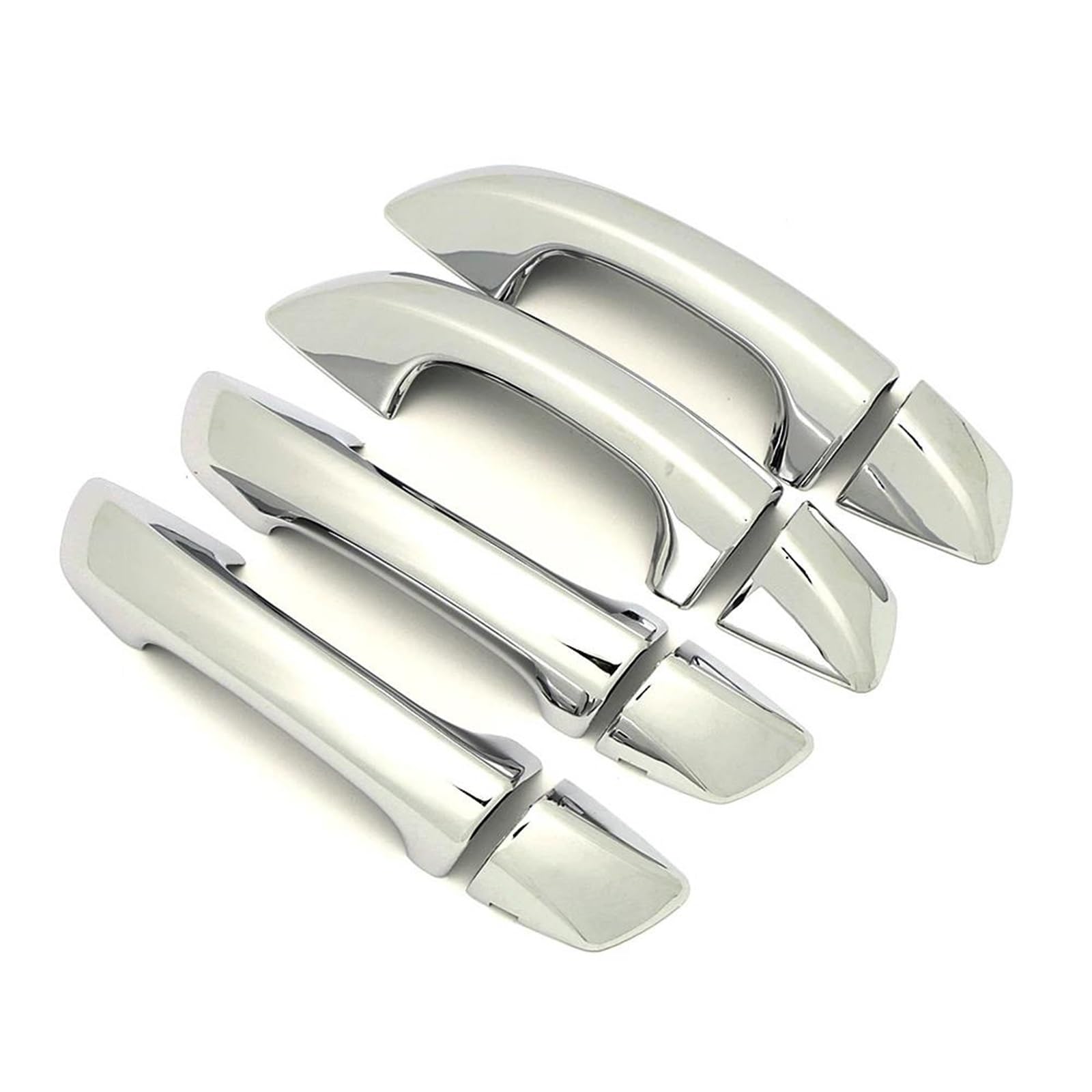 UJNHEQ for VW for Golf MK6 2008 2009 2010 2011 2012 2013 Carbon Fiber Refit Chrome Door Handle Cover Trim Protection Sticker(Type C)