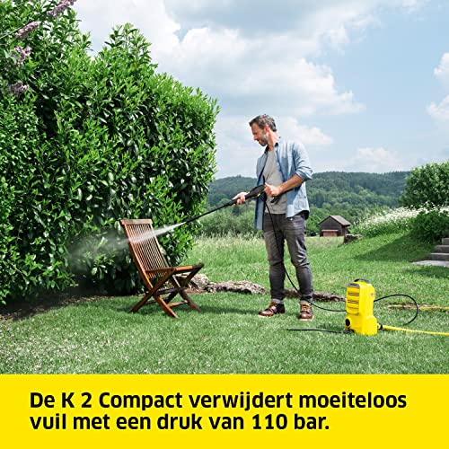 Kärcher hogedrukreiniger K 2 Compact Car & Home, druk: max. 110 bar, wateropbrengst: 360 l/u, oppervlak: 20 m²/u, waterfilter, gewicht: 3,74 kg, hogedrukpistool, vuilfrees, spuitlans, Home & Car Kit - Afbeelding 3